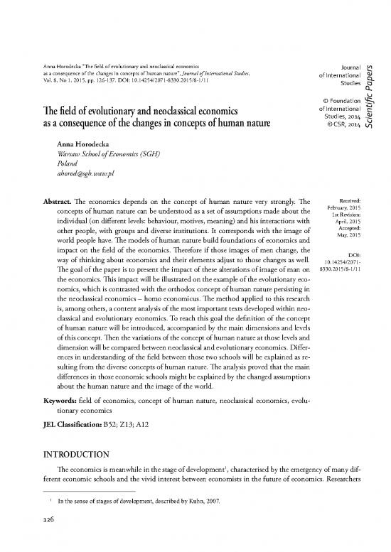 picture Neoclassical Economics Pdf 128803 | Jis Vol8 No1 Horodecka
