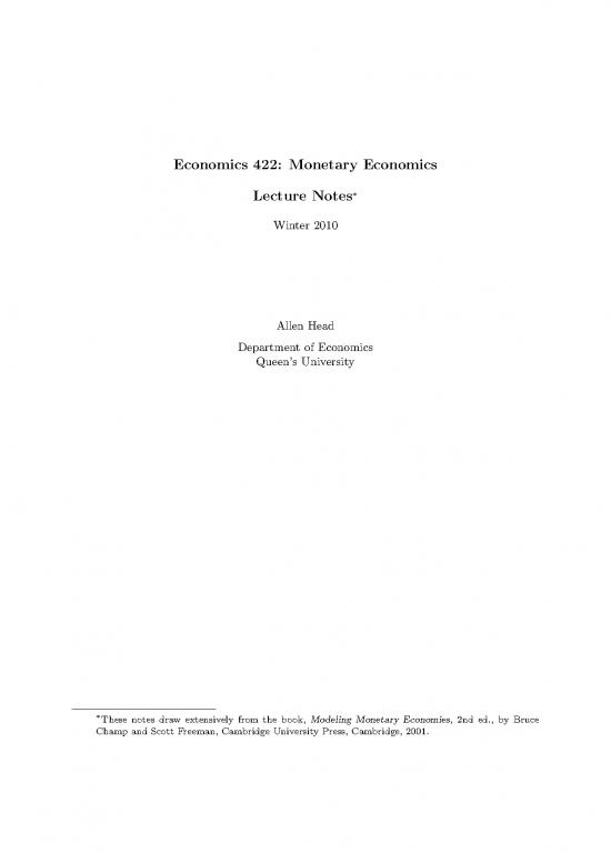 picture Monetary Economics Lecture Notes Pdf 129778 | Ln1w10