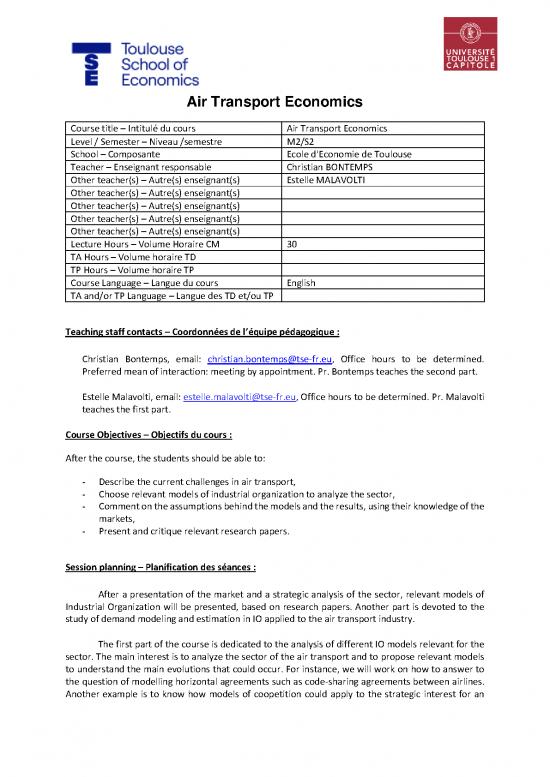 picture_Transport Economics Pdf 129005 | M2 S2 Air Transport Economics Bontemps