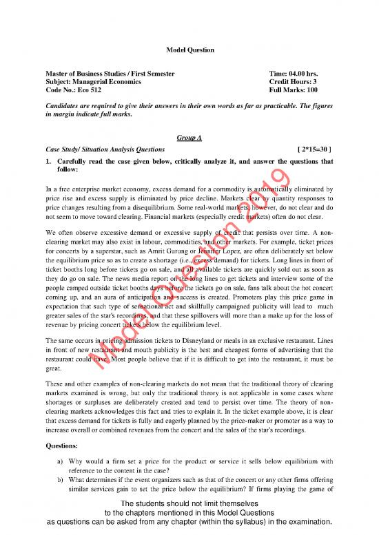 picture1_Free Market Economy Pdf 128725 | Mbs 1st Sem Model Question 2019