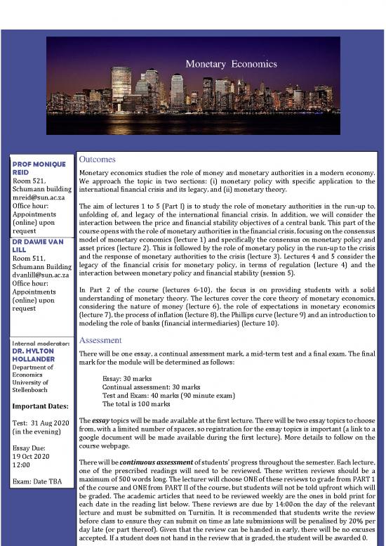 picture_Study Schedule Pdf 130308 | Monetary Economics 771 And 871
