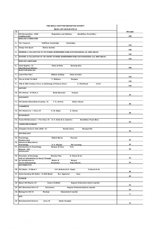 picture_Society Pdf 128065 | N 10 Text Book List St Xi 2019 20