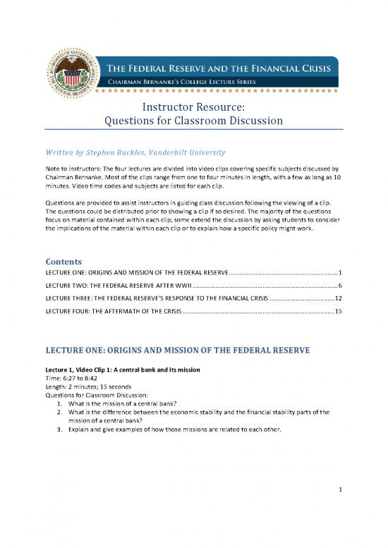 picture_Classroom Pdf 128716 | Questions For Classroom Discussion Bernanke Lecture Series