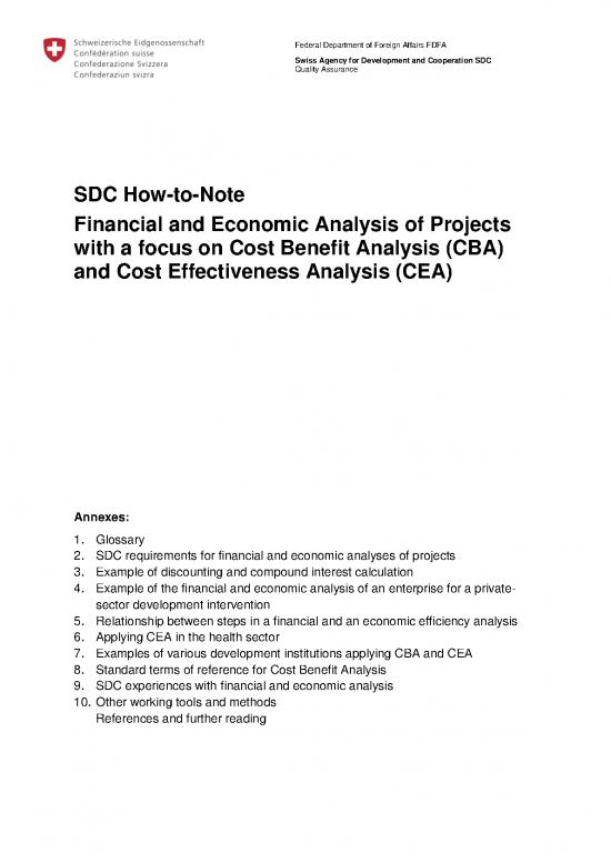 picture_Economic Analysis Of Projects Pdf 128952 | Sdc How To Note Cba Cea