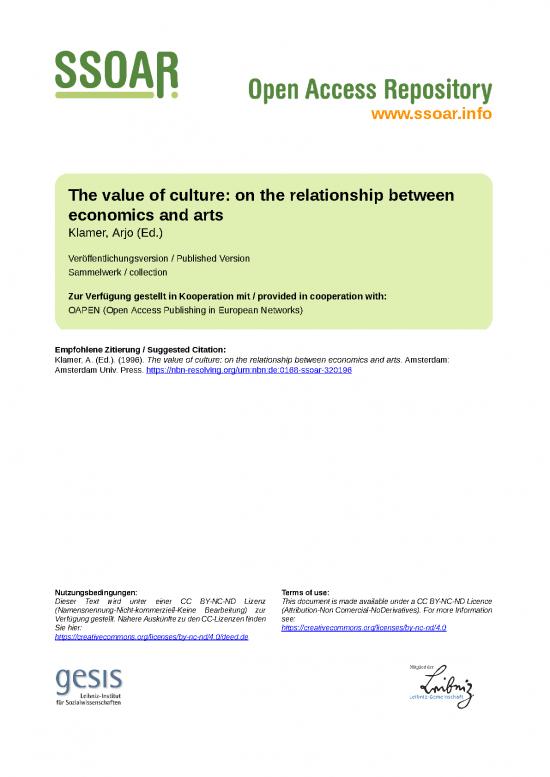 picture_Ssoar 1996 Klamer The Value Of Culture On