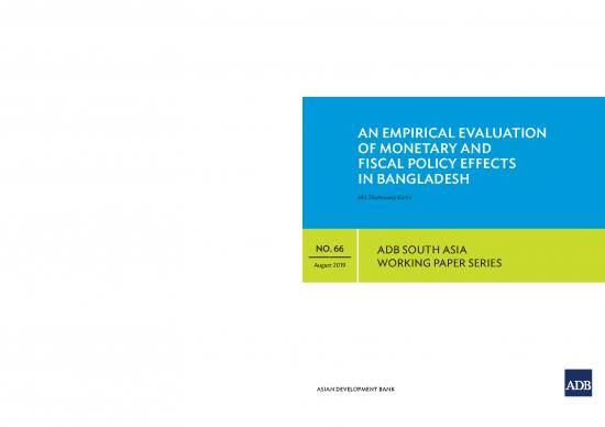picture1_Macroeconomic Policy Pdf 130049 | Swp 066 Monetary Fiscal Policy Effects Bangladesh