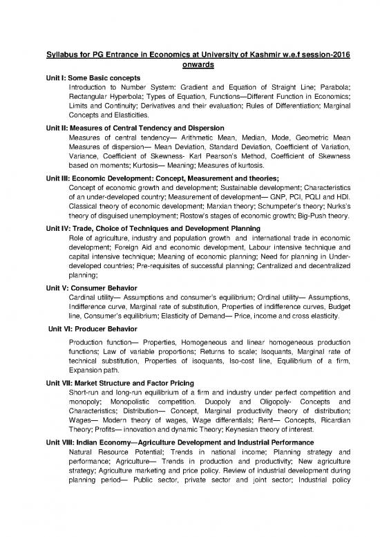 picture1_Classical Economics Pdf 129185 | Syllabus For Pg Entrance In Economics 2015 A