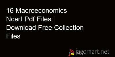 picture 16 Macroeconomics Ncert Pdf Files | Download Free Collection Files