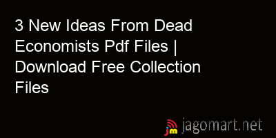 picture 3 New Ideas From Dead Economists Pdf Files | Download Free Collection Files