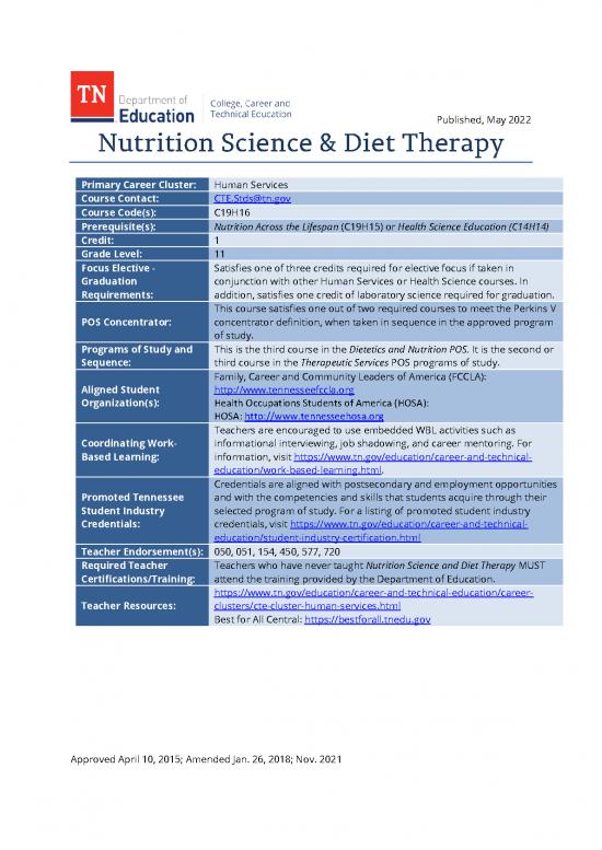picture Nutrition Pdf 131429 | 10 29 21 Iv E Cte Course Standards   Attach 54 Nutrition Science Diet Clean