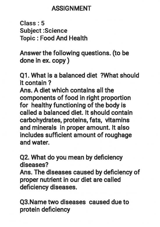 picture Balanced Diet Assignment Pdf 132529 | 5 Science