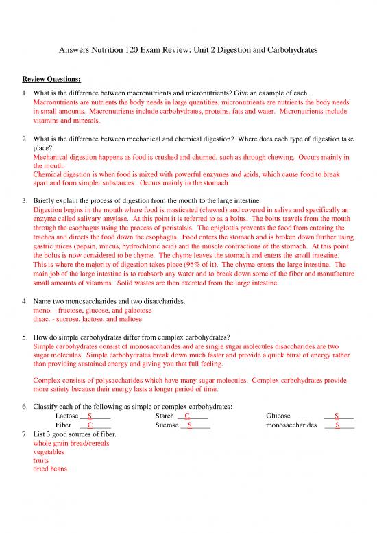 picture_Macronutrients Pdf 132662 | Answers Nutrition 120 Exam Review Unit 2 Digestion And Carbohydrates