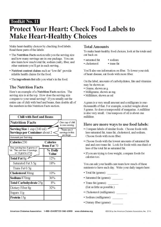 picture Nutrition Facts Label Pdf 132797 | Check Food Labels To Make Heart Healthy Choices