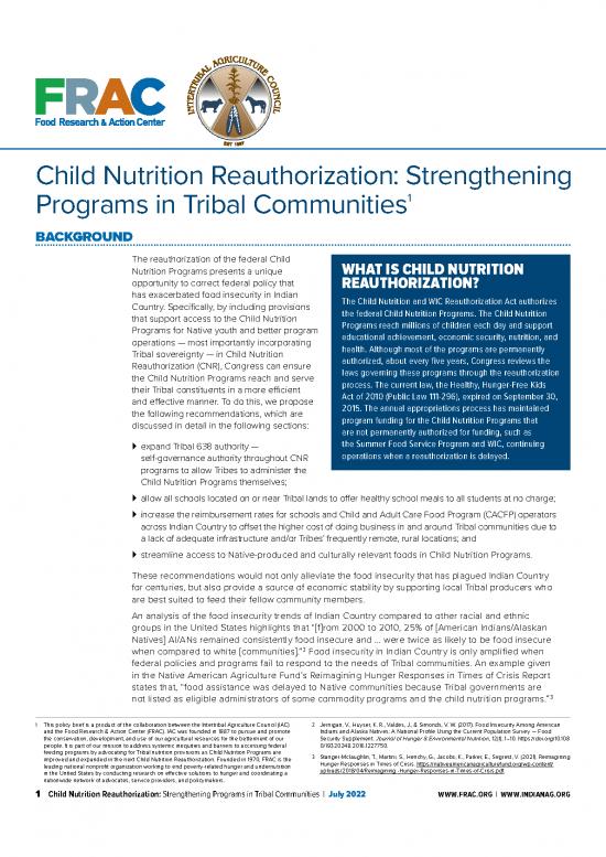 picture Public Health Nutrition Pdf 131919 | Child Nutrition Reauthorization Strengthening Programs In Tribal Communities 072622