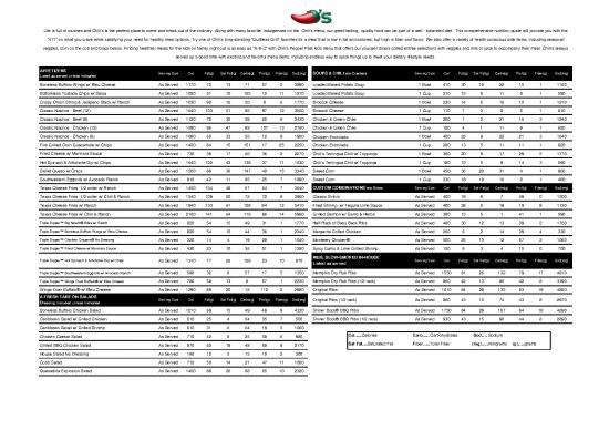picture Nutrition Pdf 131289 | Chilis Nutrition Menu Generic