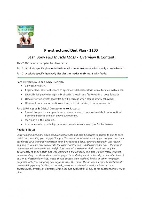 picture Lean Body Diet Plan Pdf 131435 | Competition Nutrition Now 2200