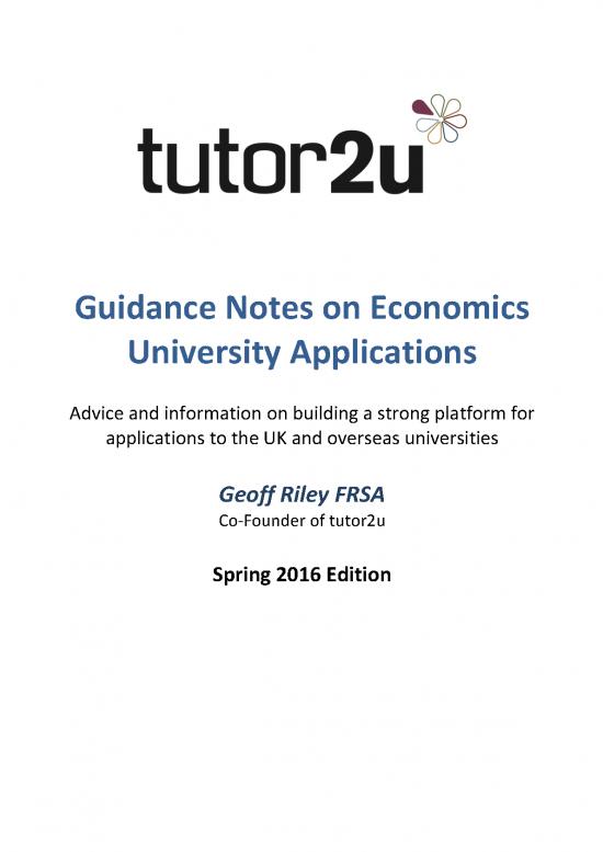 picture_Economics University Applications 2016