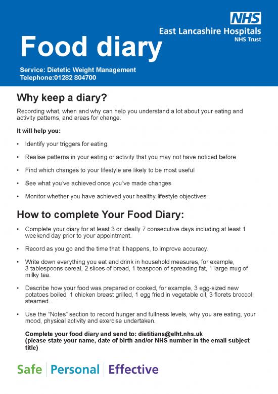 picture_Food Diary Pdf 131665 | Food Diary Form