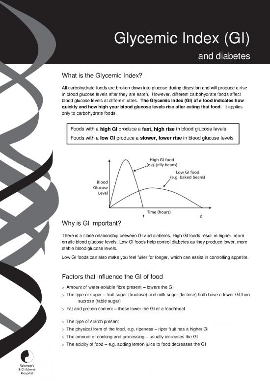 picture Glycemic Index Of Foods Pdf 132491 | Glycemic Index Gi And Diabetes Fact Sheet