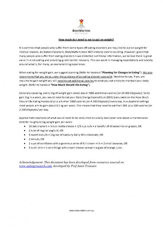 picture Nutritional Disorders Pdf 131716 | How Much Should I Be Eating To Put On Weighdocx 1