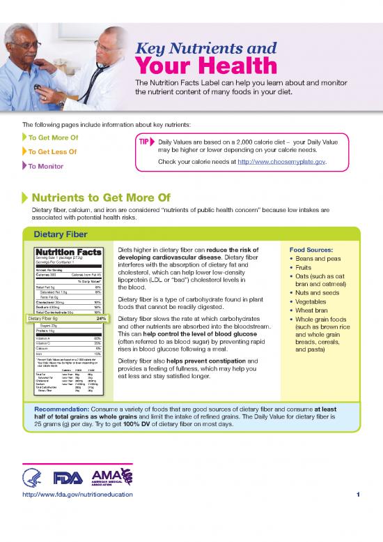picture Nutrition Pdf 131659 | Key Nutrients And Your Health