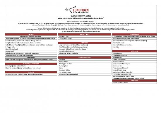 picture_Diet Therapy Pdf 132701 | Longhorn Steakhouse Gluten Sensitive Menu