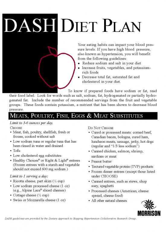 picture Diet Therapy Pdf 131445 | Mhc 2022 Dash Diet Plan