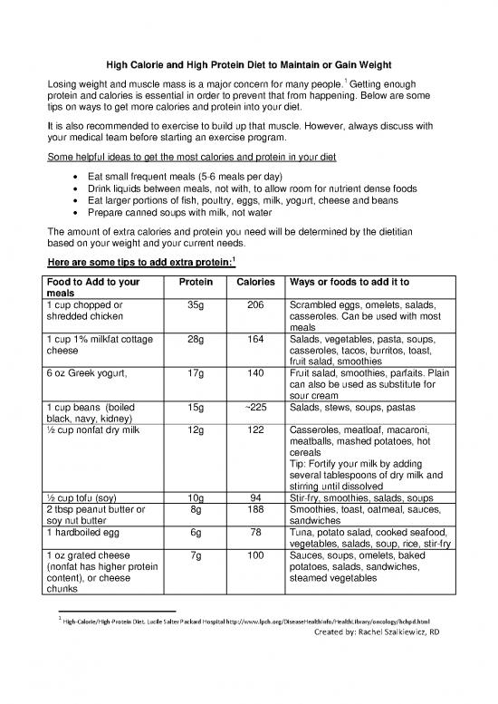 picture1_Diet Therapy Pdf 131370 | Nutrition, High Cal Pro Education Sheet
