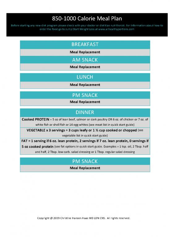 picture 1000 Calorie Diet Plan Pdf 131705 | Optivia 850 1000 Calorie Weight Loss Plan