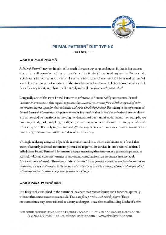 picture_Diet Therapy Pdf 131614 | Primal Pattern Diet Typing 2014