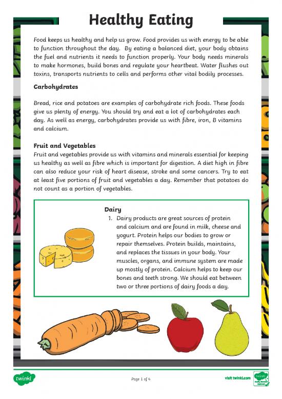 picture Heart Healthy Diet Pdf 132902 | Reading Comprehension Pack Healthy Eating