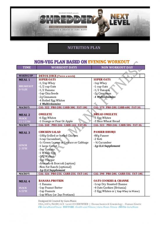 picture1_Nutrition Pdf 131328 | Shredded Next Level Nutrition Plan Morning   Evening By Guru Mann