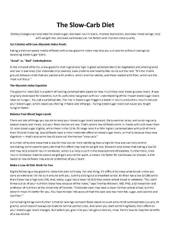 picture Diet Therapy Pdf 131711 | Slow Gi Foods