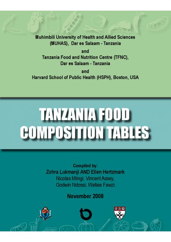 picture_Nutrition Pdf 131556 | Tanzania Food Composition Tables