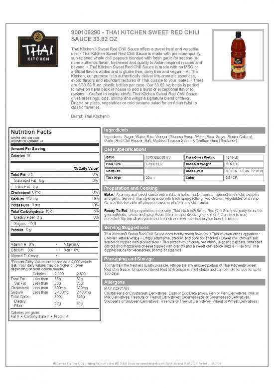 picture_Plastic Pdf 131448 | Thai Kitchen Sweet Red Chili Sauce 82 O 125thai8290