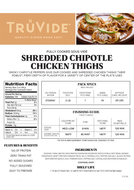 picture1_Nutrition Pdf 131240 | Truvide Spec Sheet Chipotle Chx 21 5