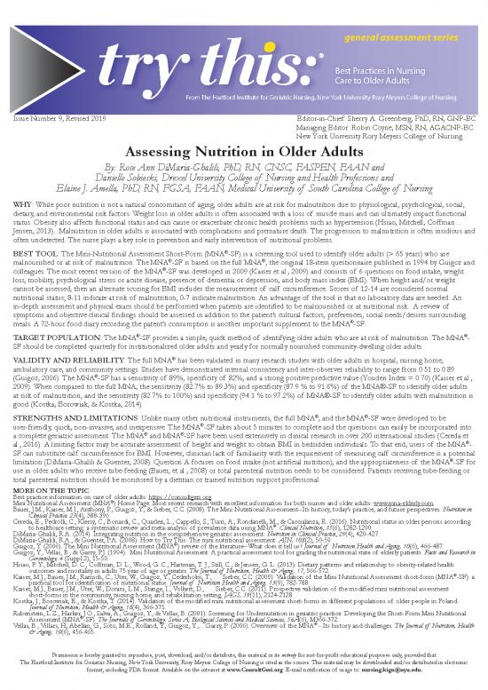 picture Geriatric Nutrition Pdf 132630 | Try This General Assessment 9