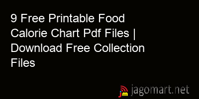 picture 9 Free Printable Food Calorie Chart Pdf Files | Download Free Collection Files