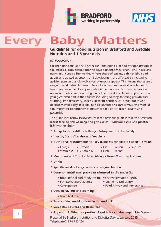 picture Diet Therapy Pdf 133282 | 7 Nutrition Guidelines 1 To 5 Years