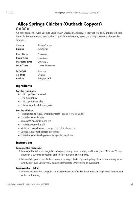 picture_Calories Pdf 133358 | Alice Springs Chicken