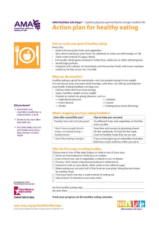 picture Healthy Eating Pdf Plan 134582 | Ama Healthy Eating Action Plan  Pdf