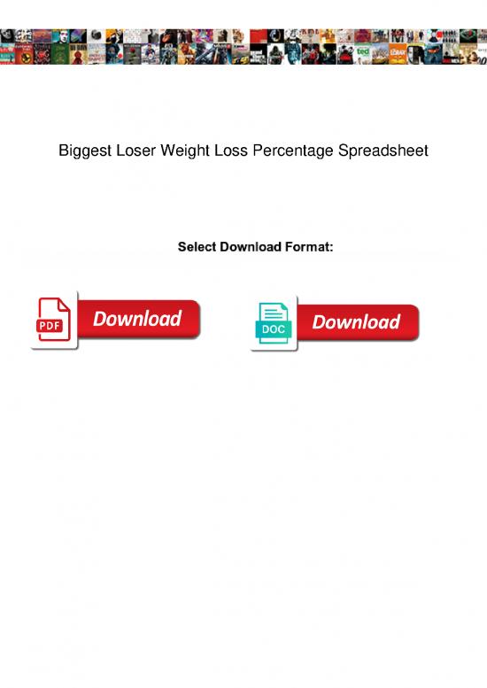 picture_Nutrition For Weight Loss Pdf 135335 | Biggest Loser Weight Loss Percentage Spreadsheet