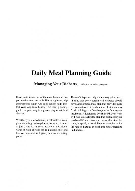 picture Basic Nutrition Pdf 133535 | Daily Meal Planning Guide