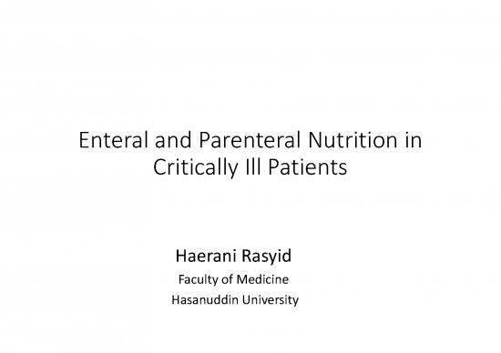 picture Parenteral Nutrition Pdf 134197 | Dr Haerani Rasyid   Enteral And Parenteral Nutrition In Critical Illness