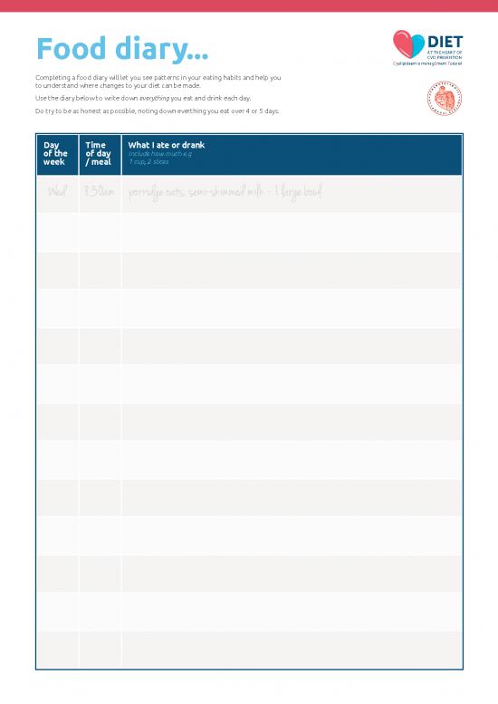 picture Diet Therapy Pdf 133470 | Eas Food Diary