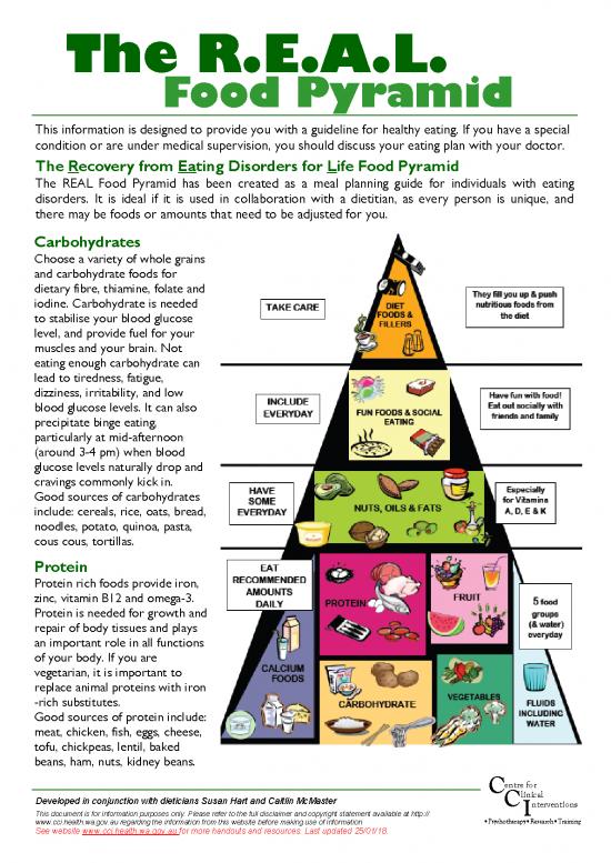 picture Food Pyramid Pdf 133334 | Eating Disorders Information Sheet   26   The Real Food Pyramid