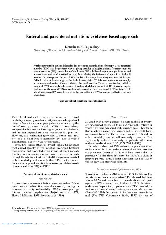 picture Parenteral Nutrition Pdf 133311 | Enteral And Parenteral Nutrition Evidencebased Approach
