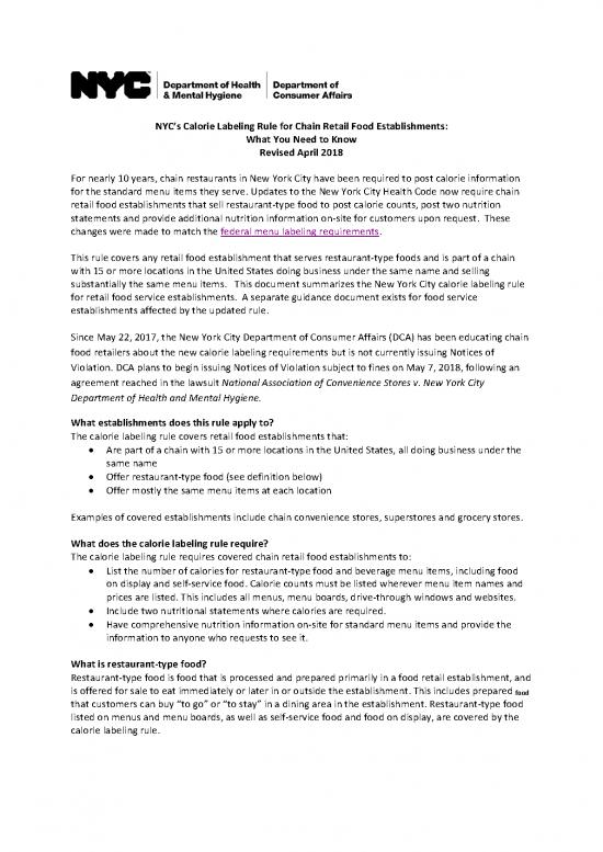 picture_Food Nutrition Pdf 134148 | Faqs Nyc Calorie Labeling Rule