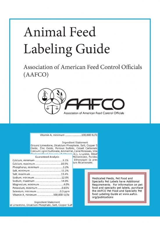 picture_Aafco Pet Food Labeling Guide Pdf 133128 | Feed Labeling Guide Web Complete