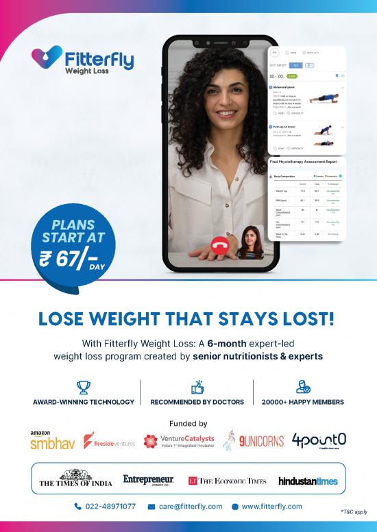 picture Diet Therapy Pdf 133610 | Fitterfly Weight Loss Brochure